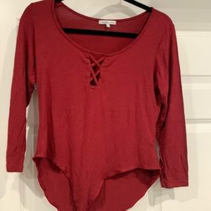 Maroon body suit